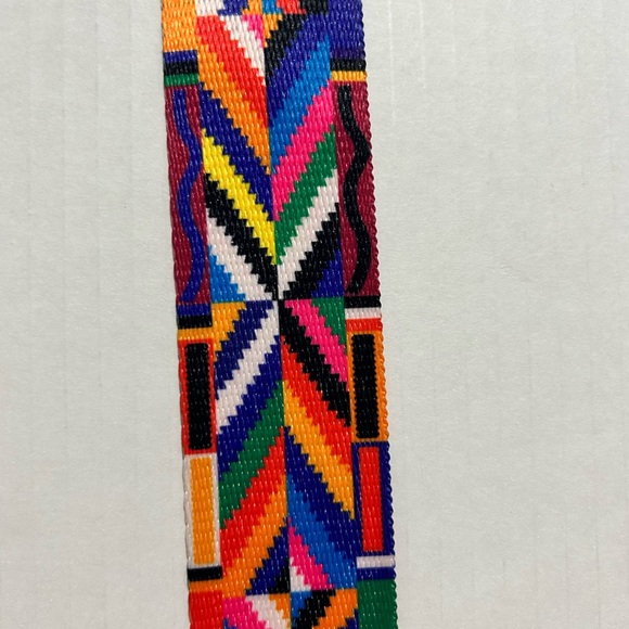 Rainbow guitar strap for purse 67" - Picture 2 of 6